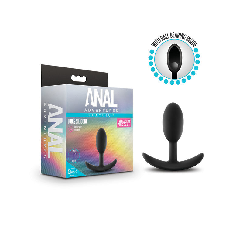 Anal Adventures Platinum Vibra Slim Plug Small