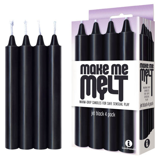 Make Me Melt Drip Candles Jet Black 4 Pack